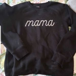 Brunette the Label 'mama' Black Crewneck